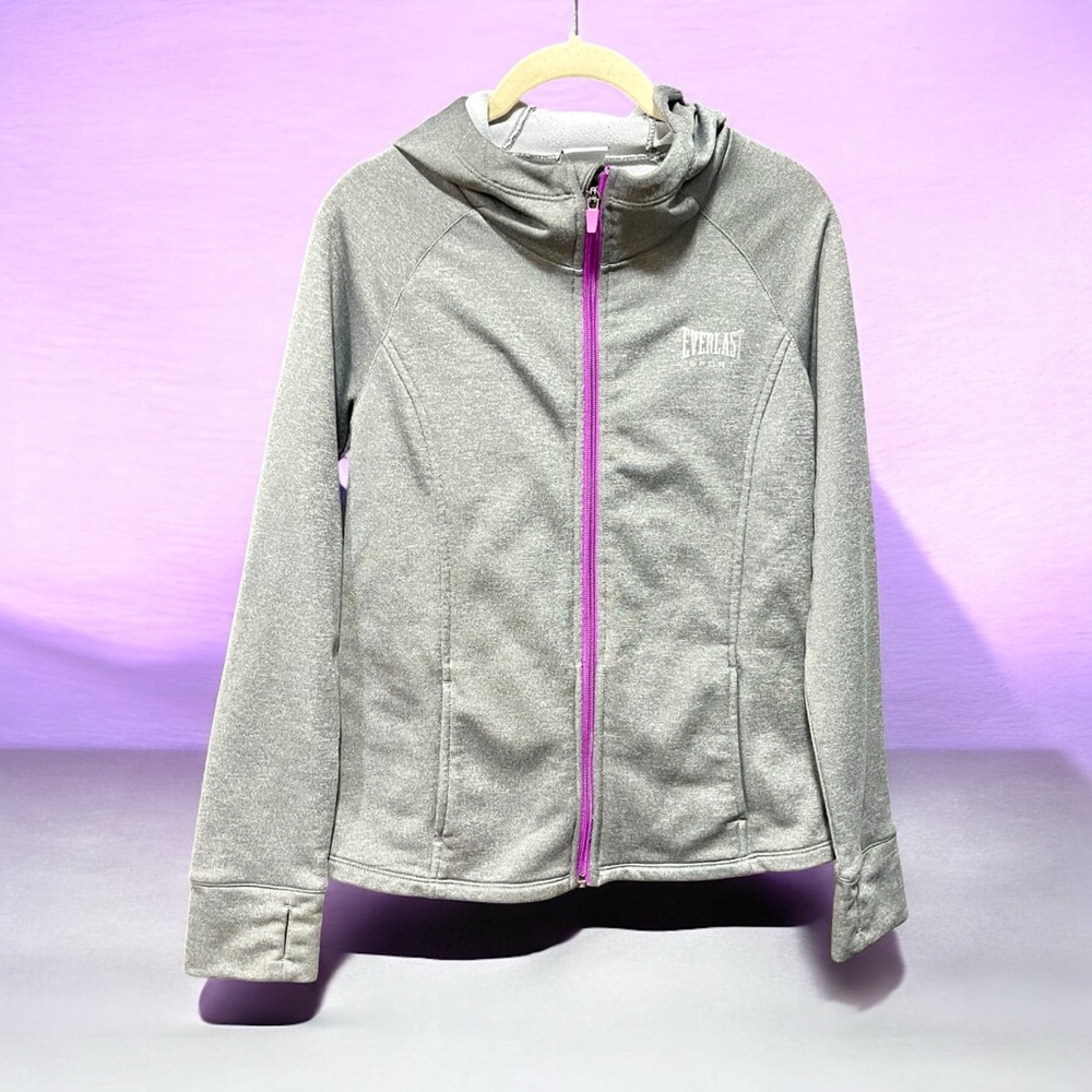 Girls Everlast Sport gray zip up hoody